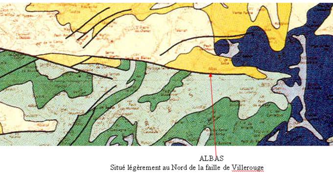 Carte géologique locale simplifiée