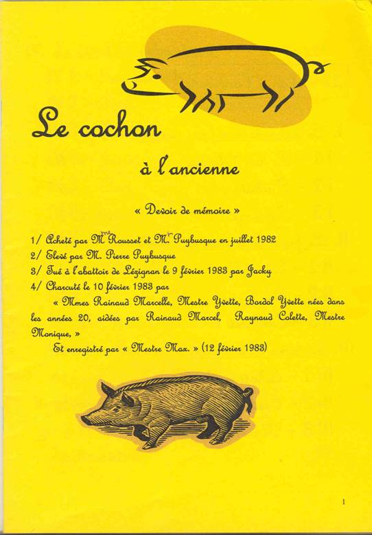 Le cochon à l'ancienne